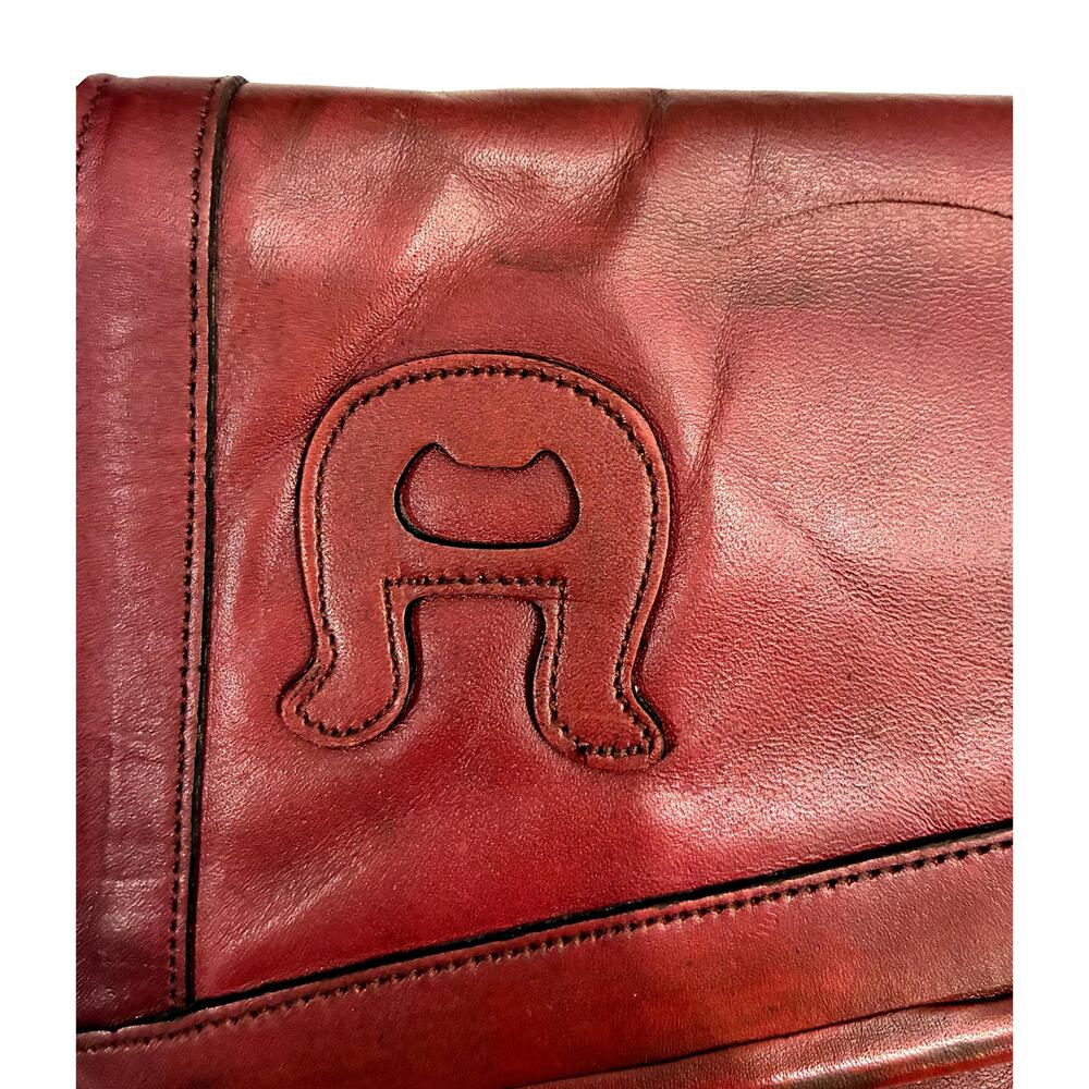 Vintage Etienne Aigner Cordovan Leather Envelope Clutch Shoulder Bag Handmade - Picture 6 of 14
